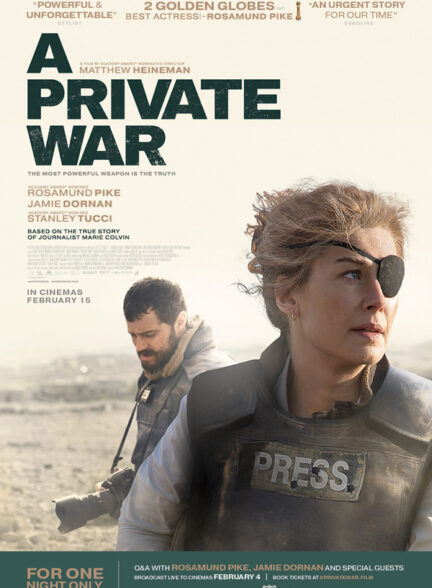 دانلود فیلم یک جنگ خصوصی A Private War 2018