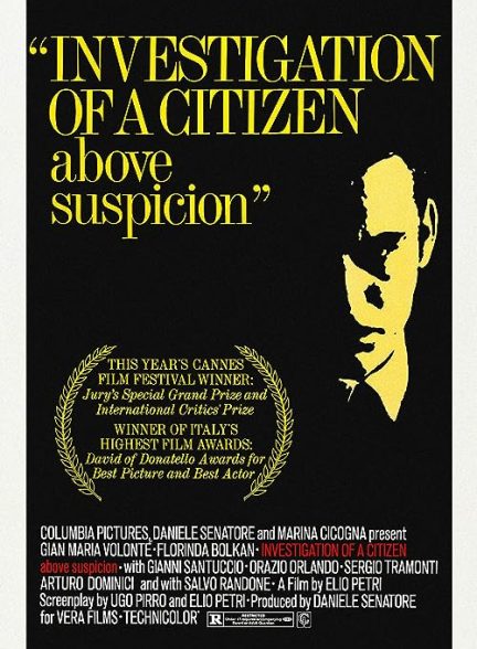 دانلود فیلم بازجویی از یک شهروند دور از سوءظن Investigation of a Citizen Above Suspicion 1970